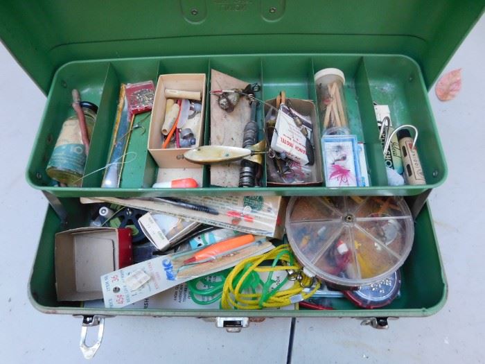 Vintage Tackle Box with Some Tackle