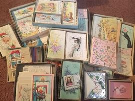 Unused Vintage Greeting Cards in Boxes