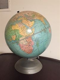 Vintage Metal Desk Globe