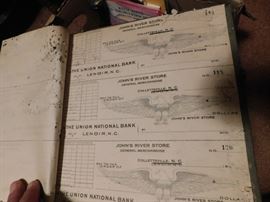 Early Johns River Store Collettsville, N.C. Company Checkbook