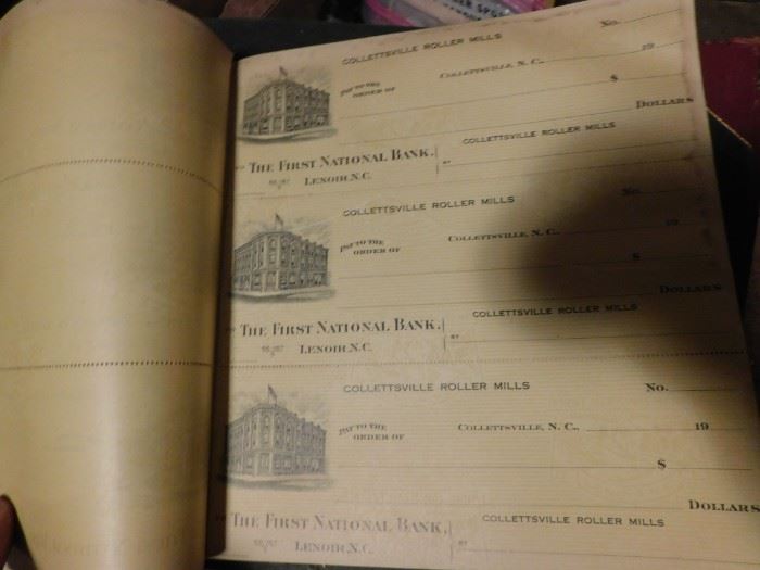 Early Collettsville, N.C. Roller Mills Company Check Book