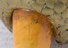 $500- Sergio Bustamante Paper Mache Armadillo Art Sculpture, Signed (Approx. 26" L x 11" W x 18" H, some minor damage)