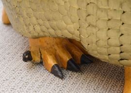 $500- Sergio Bustamante Paper Mache Armadillo Art Sculpture, Signed (Approx. 26" L x 11" W x 18" H, some minor damage)