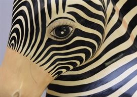 $300 - Sermel Tonala Jal Mexico Zebra Paper Mache Art Sculpture (Approx. 30" L x 15" W x 21" T)