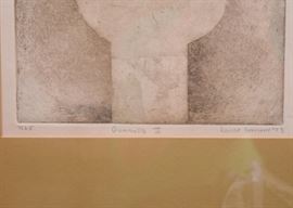 $175 - Framed Limited Edition Artwork, "Gumballs II" by Louise Bernard, 1973