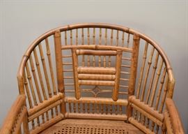 $300 for Pair - Bamboo & Cane Armchairs - SET OF 2 - (Each Approx. 21" W x 35"H)