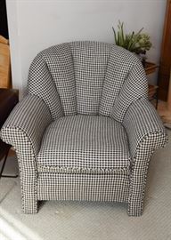 $150 - Black & White Upholstered Armchair