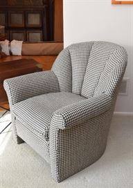 $150 - Black & White Upholstered Armchair