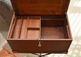 Wooden Storage Box / Chest with Iron Stand