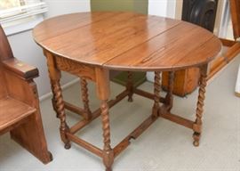 Antique Oak Gate Leg Table
