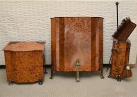 Fireplace Set (Ash Box, Screen, Tools & Fender)