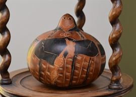 Folk Art Carved / Painted Gourds