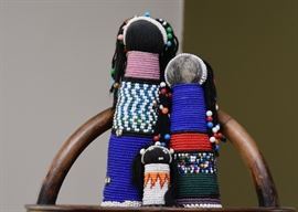 African Folk Art Beaded Dolls