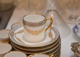 Hand Painted Porcelain Demitasse Cups