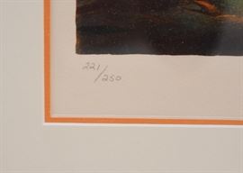 $250 - Framed Leonardo Nierman Lithograph, Signed & Numbered in Pencil (Approx. 24.5" L x 31.5" H w/ frame)