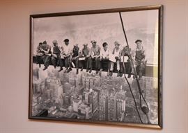 Framed Poster - Men on Girder Photography