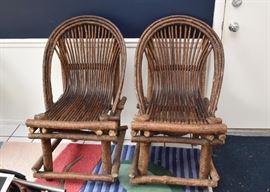 $200 Each - High Quality Handmade Twig Chairs (Set of 4)