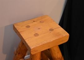 $125- Log Furniture Stool