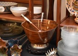 Salad Serving Bowl & Utensils