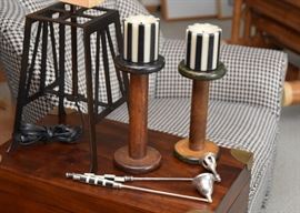 Textile Spool Candle Holders
