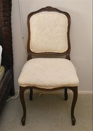 Pretty Upholstered Carved Armchair