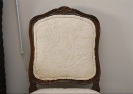 Pretty Upholstered Carved Armchair