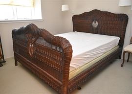 Queen Size Wicker Bed