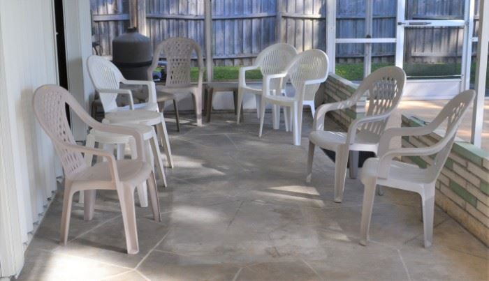 PATIO CHAIRS AND TABLES