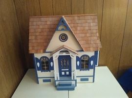 Hand Made Kit Wood Doll House with Furniture