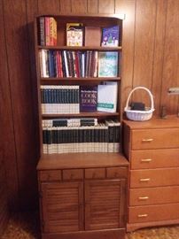 Mid Century Modern Book Cases with World Book Encyclopedia 