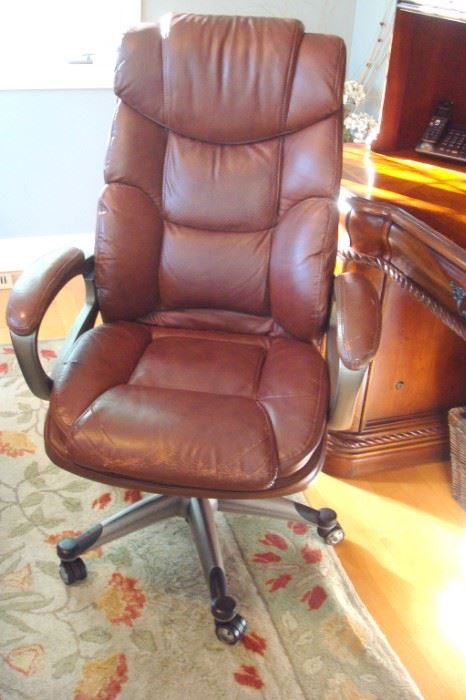 Leather office chair.
