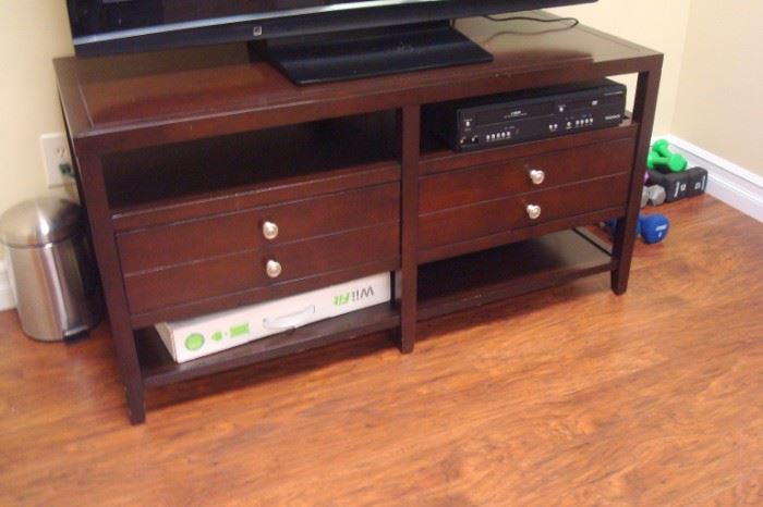 TV/component stand & cassette player.