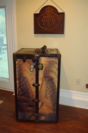 Hand decorated antique trunk from the Cleveland Orchestra.