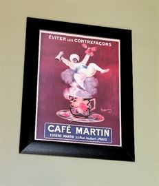 Cafe Martin framed poster