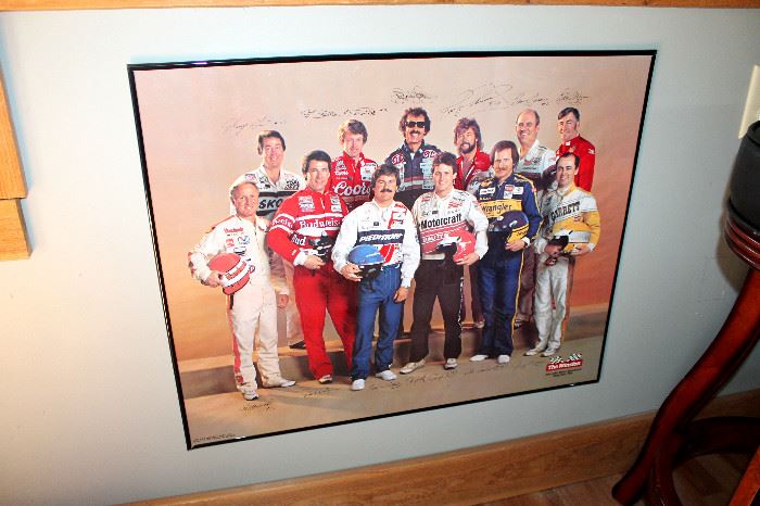 1985 The Winston Charlotte Motor Speedway framed poster