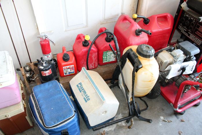 Gas cans, coolers