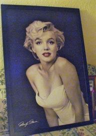 ANOTHER ULTIMATE COLLECTIBLE.  VERY LARGE MARILYN MONROE OIL ON WHAT APPEARS TO BE BOARD.  YOU COLLECTORS WILL KNOW.  THIS IS NOT A PAPER POSTER !  LOOK AT IT CLOSELY