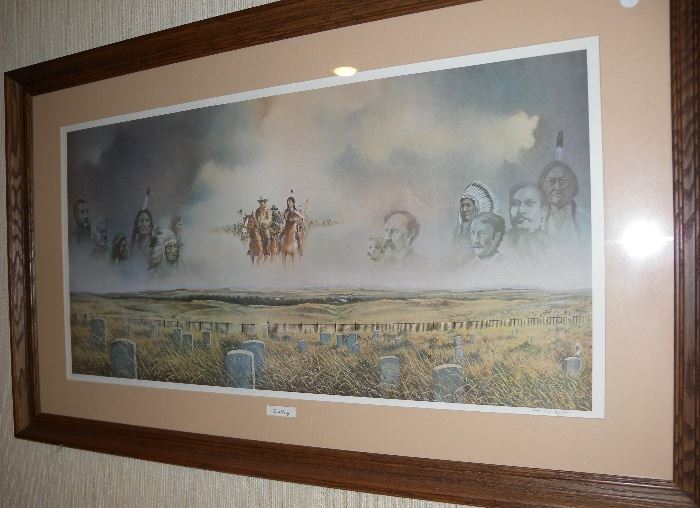 “Destiny” print, signed by Don Griffiths (born New York City), studied at William & Mary College, Art Center in Los Angeles, California State University; produced numerous magazine covers and illustrations. Works in Custer Battlefield Museum (MT), Sears Art Collection (Chicago), Crocker Art Museum (Sacramento) and others.