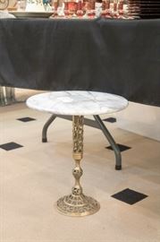 Marble top side table.