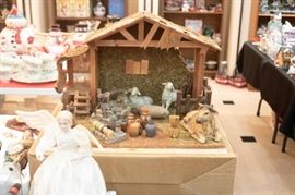 This large manger scene has another box which includes people and Baby Jesus:)