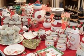 All types and sizes of serving tableware.