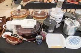 Lots of kitchen - including some pyrex pieces.
