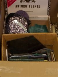 Stained Glass Artist Supplies, large lot of full and partial glass sheets, grinder, tools, soldering gun, solder, books and patterns!  Everything you need to get started!  
