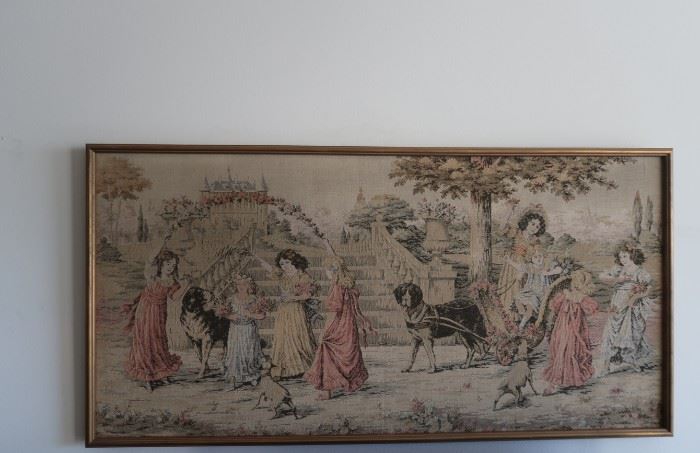 Antique French tapestry. 