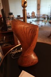  Mid-Century Yasha Heifetz solid wood lamp ~ French Oak ~ man's torso