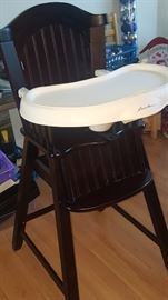 Old Style Wood High Chair EDDIE BAUER