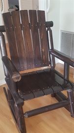 Heavy Primitive Style Rocking Chair