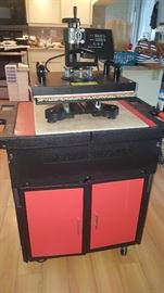 T-Shirt Silk Screen- Heat Press Equipment and Cabinet. May be purchased together or separately