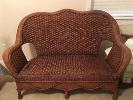 Beautiful Vintage Wicker Loveseat
