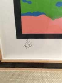 Close Up of Numbered Print